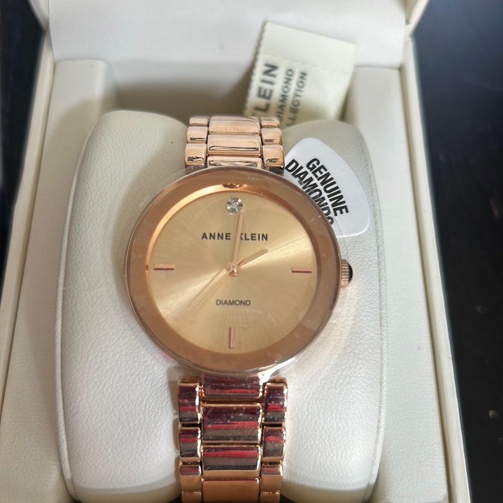 Beautiful rose gold and diamond and Anne Klein watch